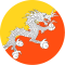 Bhutan Flag Circle